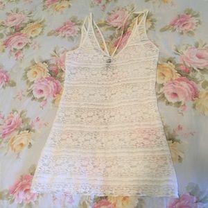 Express lace tank top
